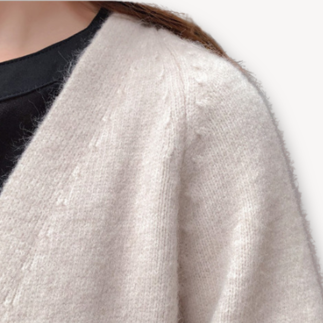 Gilet long en cachemire pour femme - Devant ouvert 7