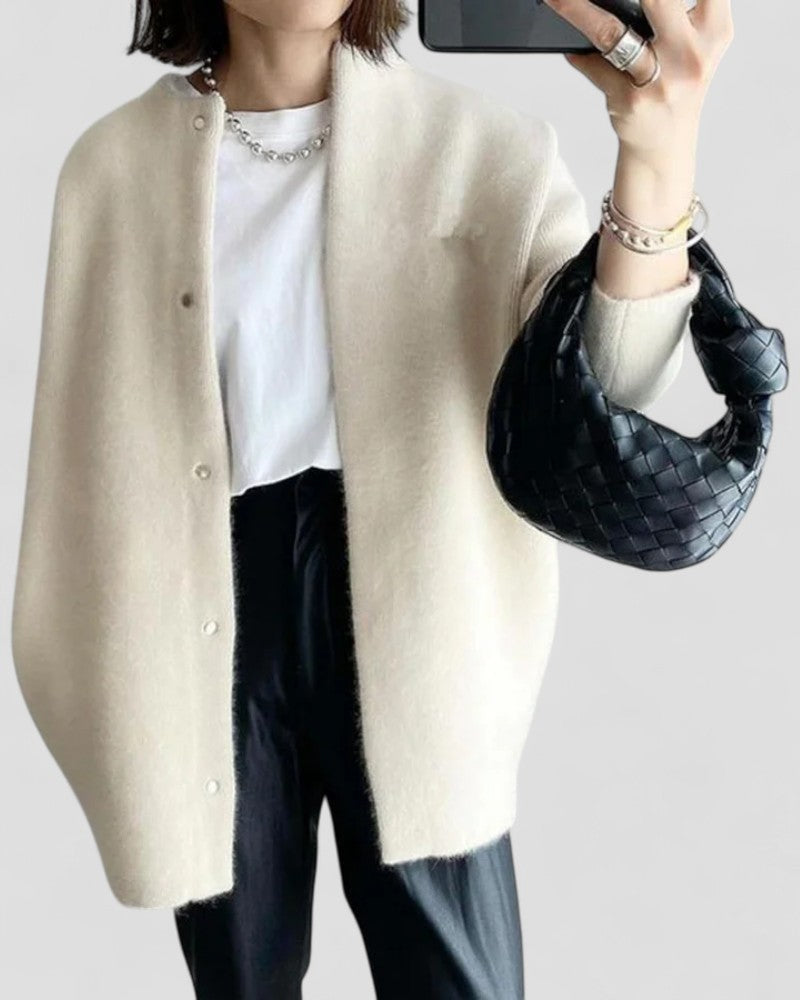 Gilet long en maille douce pour femme 5