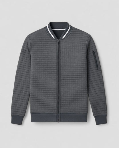 Gilet matelassé léger zippé en mélange de coton pour homme 1