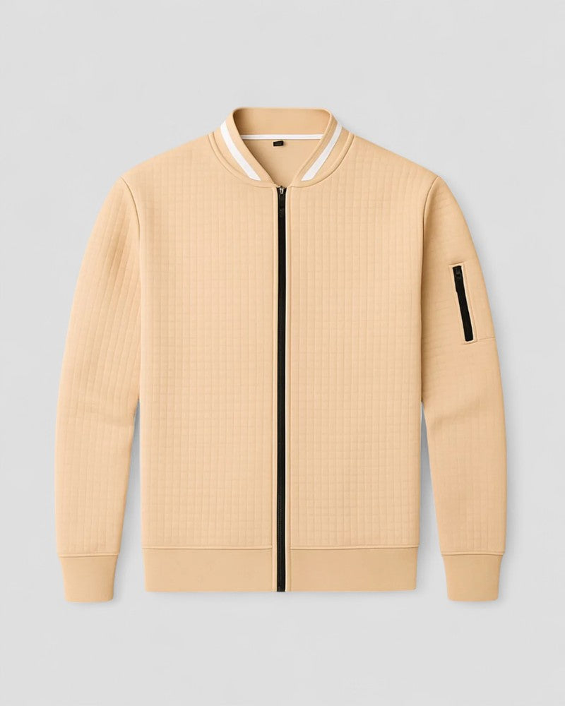 Gilet matelassé léger zippé en mélange de coton pour homme 5