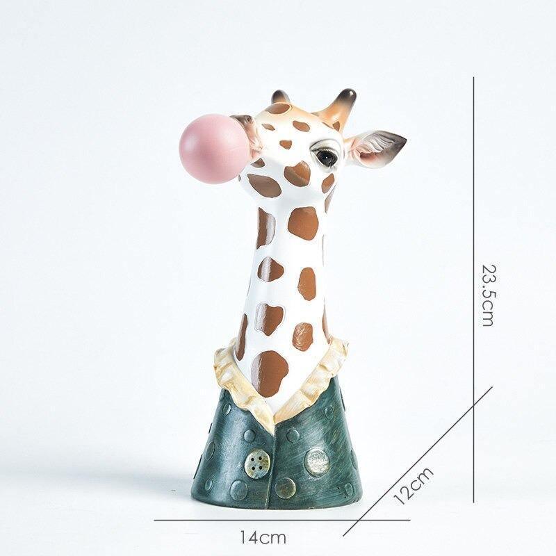 Vase Décoratif Fleuri avec Motifs Animaux Joyeux