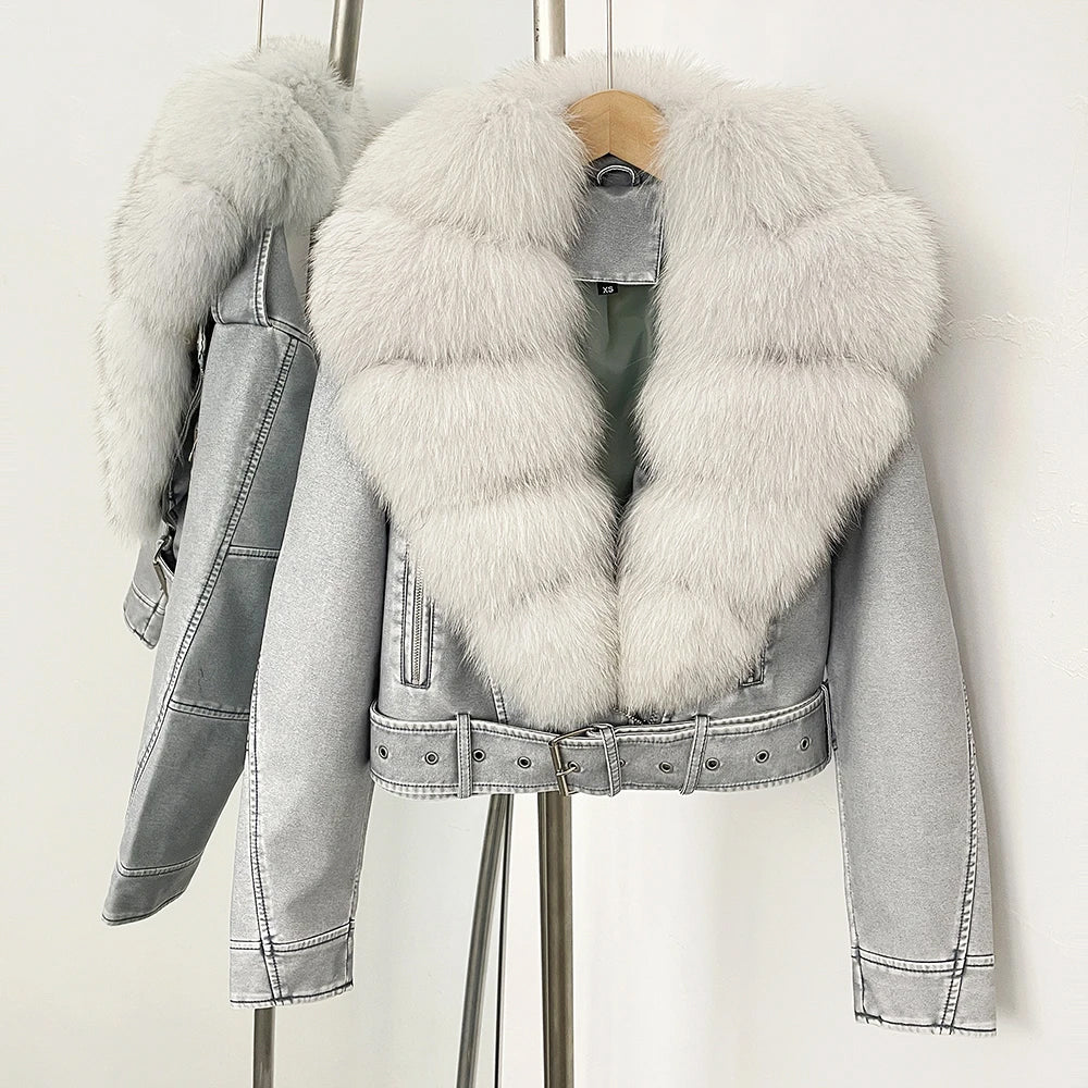 Veste Femme Hiver Chic avec Ceinture Ajutable
