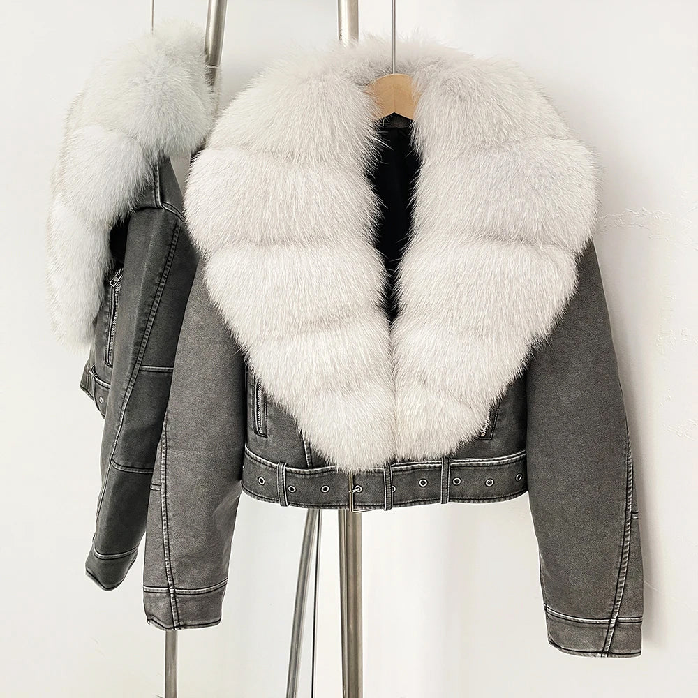 Veste Femme Hiver Chic avec Ceinture Ajutable