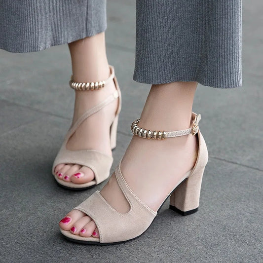 GlamStep™ – Sandales Femme Élégantes avec Talons Hauts et Confort Optimal