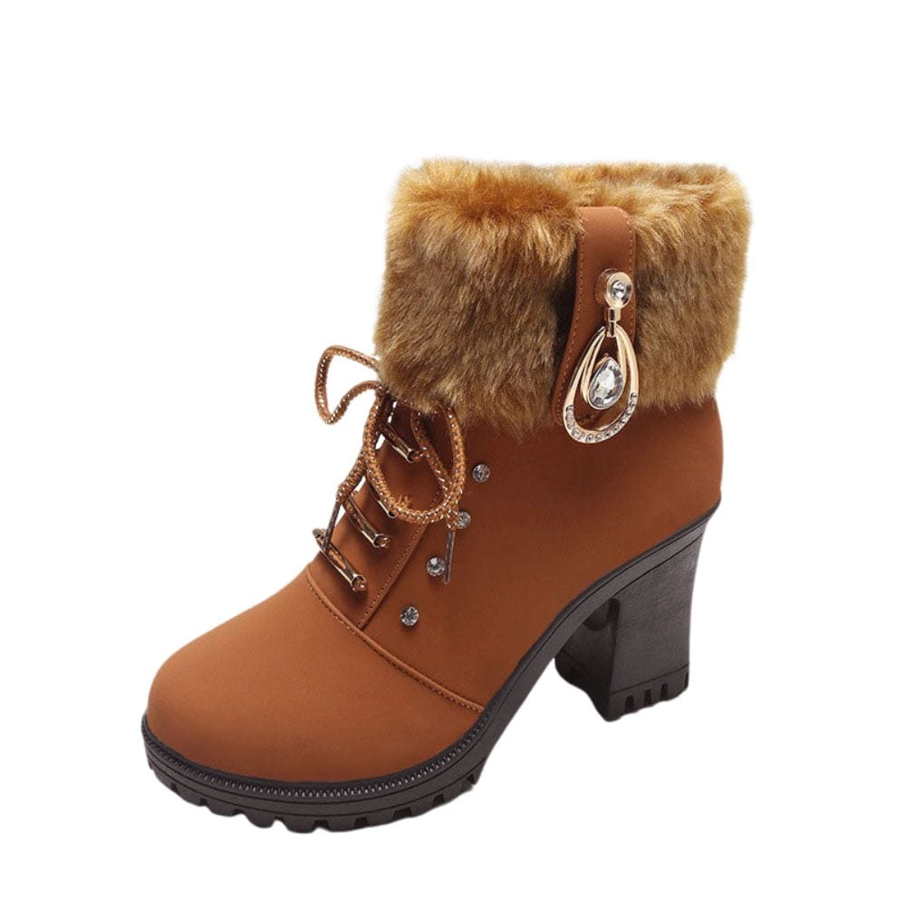 Bottines Fourrées Chaudes et Élégantes pour Femme