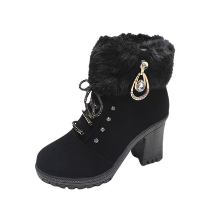 Bottines Fourrées Chaudes et Élégantes pour Femme - PanierRoyale