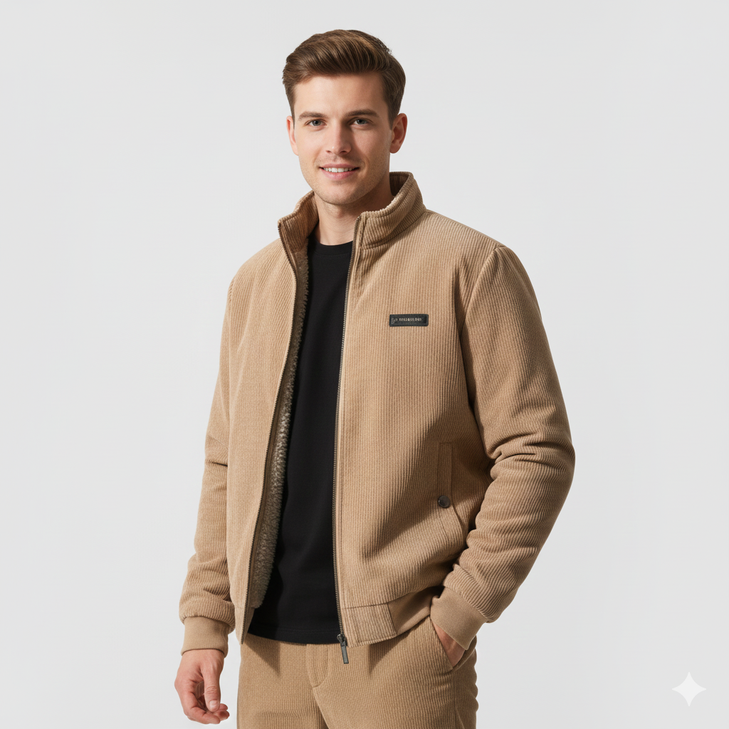 Veste Homme Hiver – Blouson Doublé Chaud et Élégant - PanierRoyale