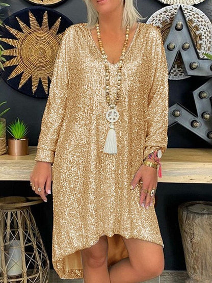 Robe de Cocktail Pailletée Chic pour Femme