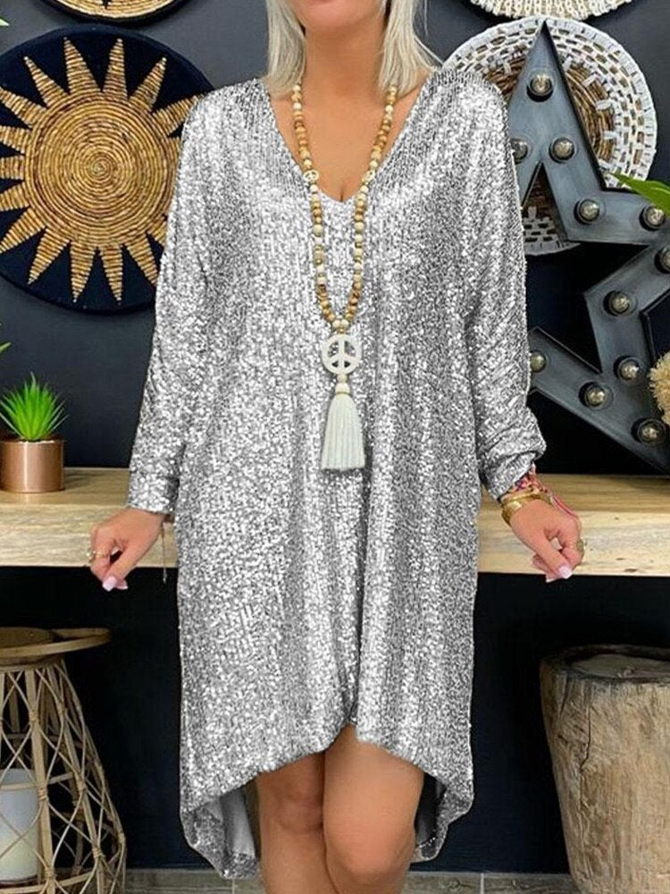 Robe de Cocktail Pailletée Chic pour Femme