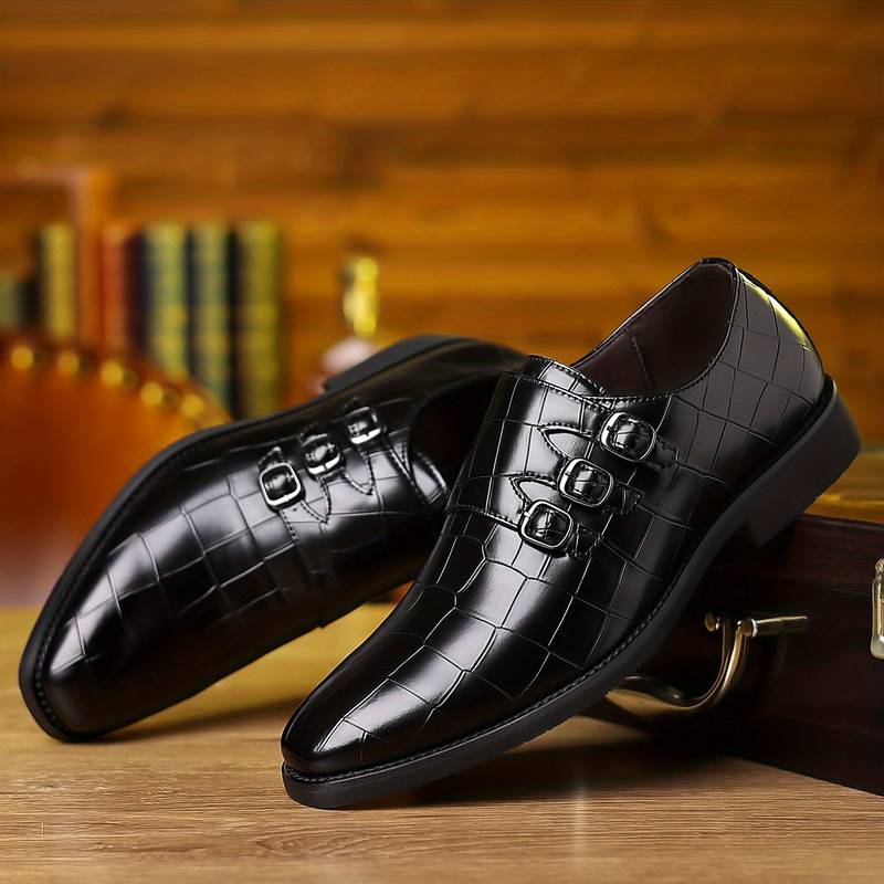 Chaussures Mariage Homme Noir Classiques Bout Pointu