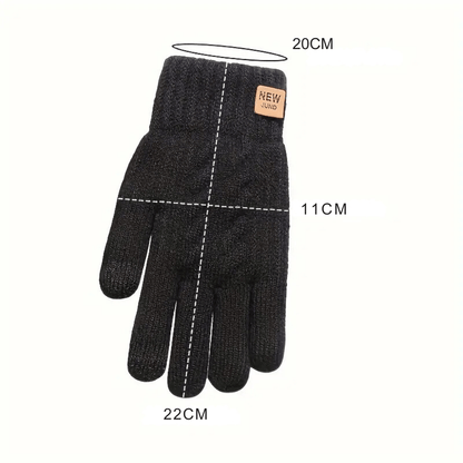 Glovio - Gants Tactiles d'Hiver Doublés en Fourrure