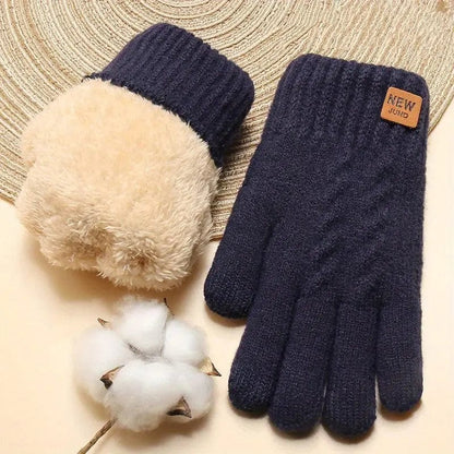 Gants d'Hiver Chauffants en Fourrure pour Smartphone - PanierRoyale
