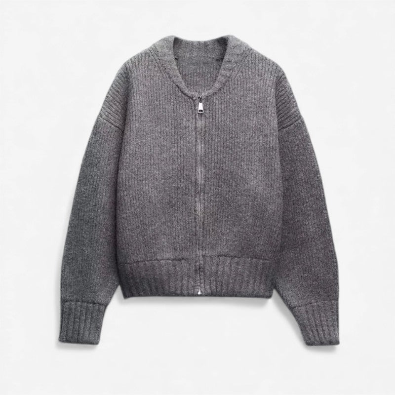 Pull Femme Col Rond Manches Longues Zippé - PanierRoyale