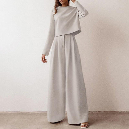 Pantalon Femme Ensemble avec Haut à Manches Longues