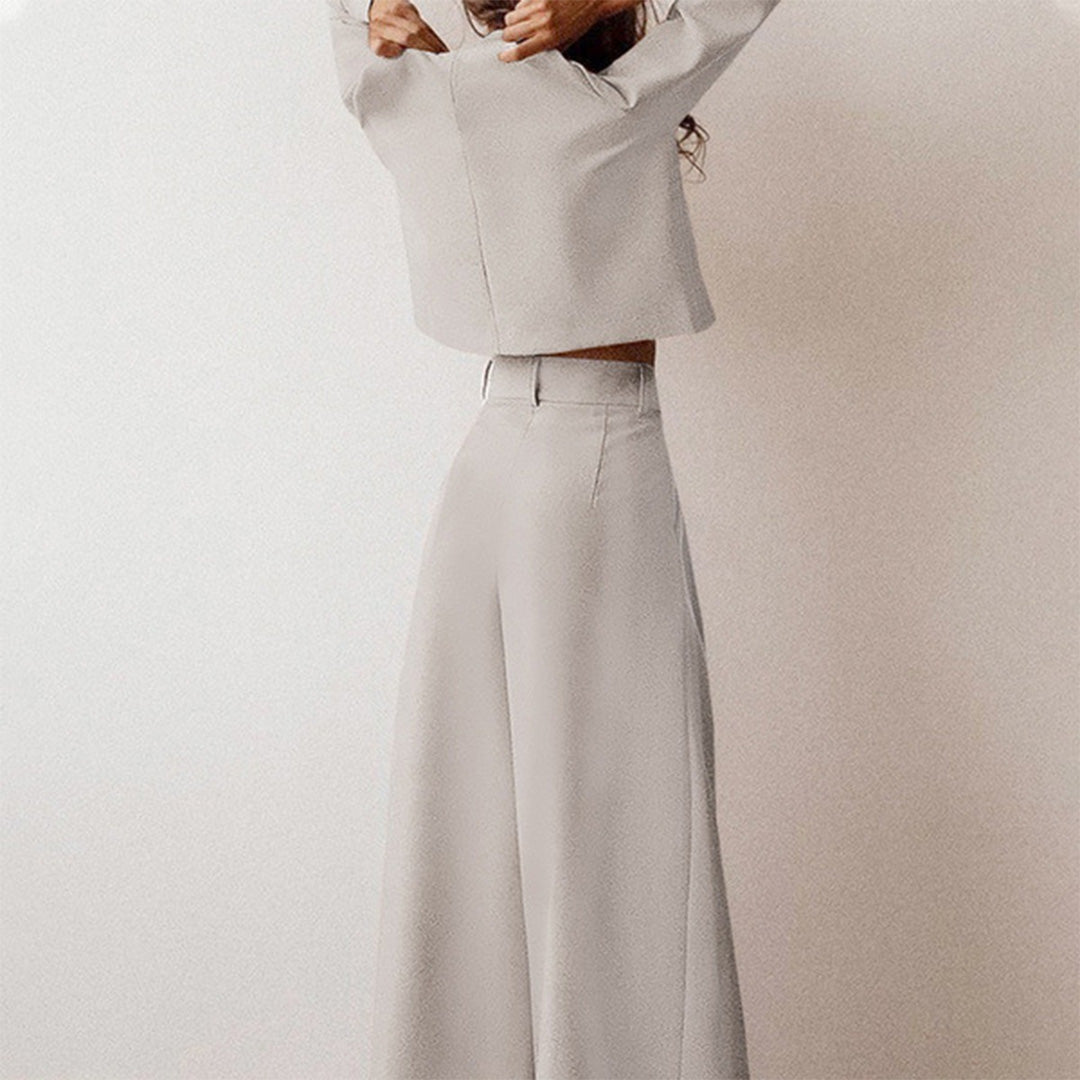 Pantalon Femme Ensemble avec Haut à Manches Longues
