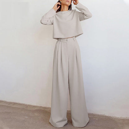 Pantalon Femme Ensemble avec Haut à Manches Longues