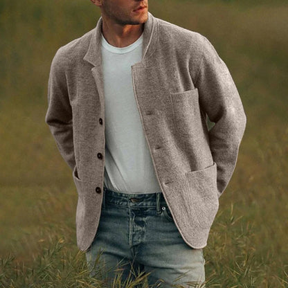 Veste Homme Élégante en Tissu Texturé avec Fermeture Éclair - PanierRoyale