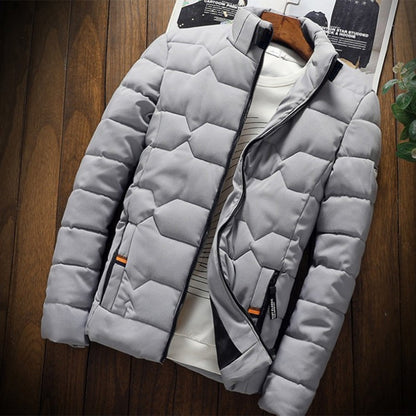 Veste Doudoune Hiver Homme Élégante avec Capuche et Fermeture Éclair