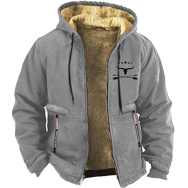 Sweat à capuche homme hiver chaud et confortable