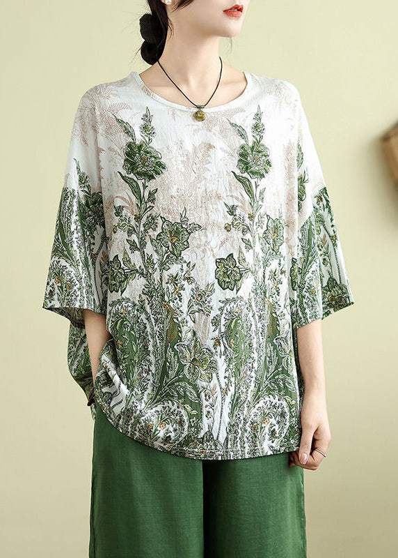 Grand t-shirt vert décontracté pour été - EasyApparels