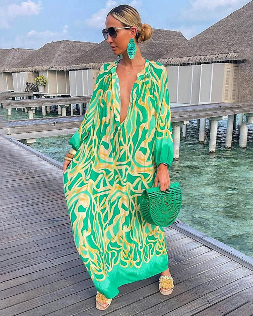 Robe Longue Florale Chic pour Femmes - PanierRoyale