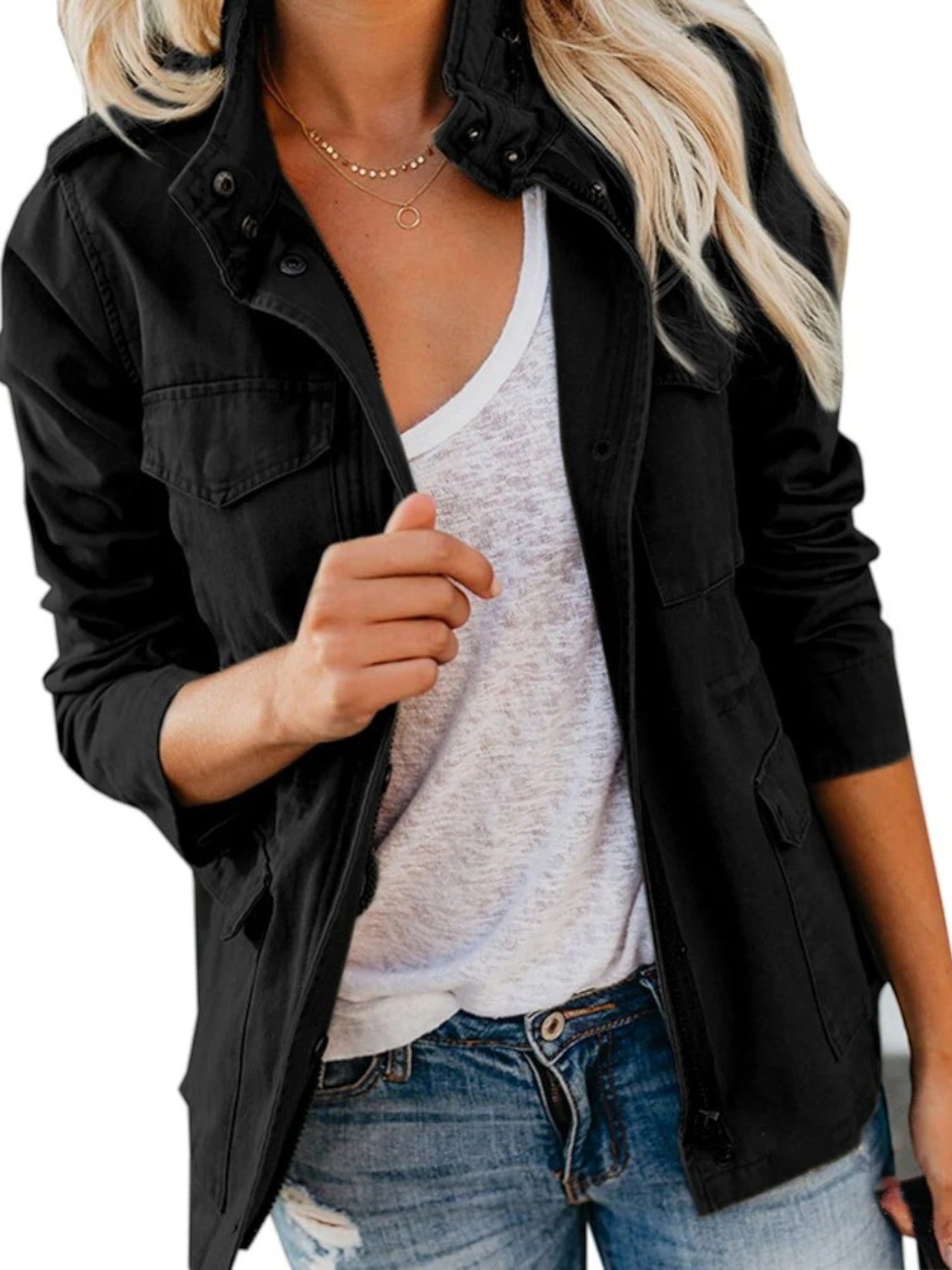 Veste Jean Femme Élégante et Tendance - PanierRoyale