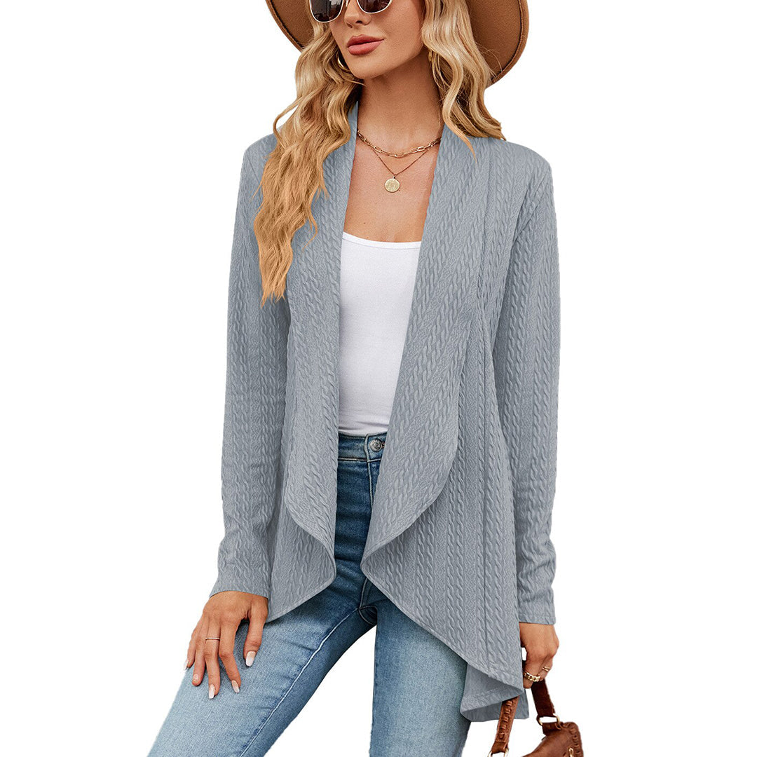 Gilet Femme Chic Taille Adjustée Automne Hiver
