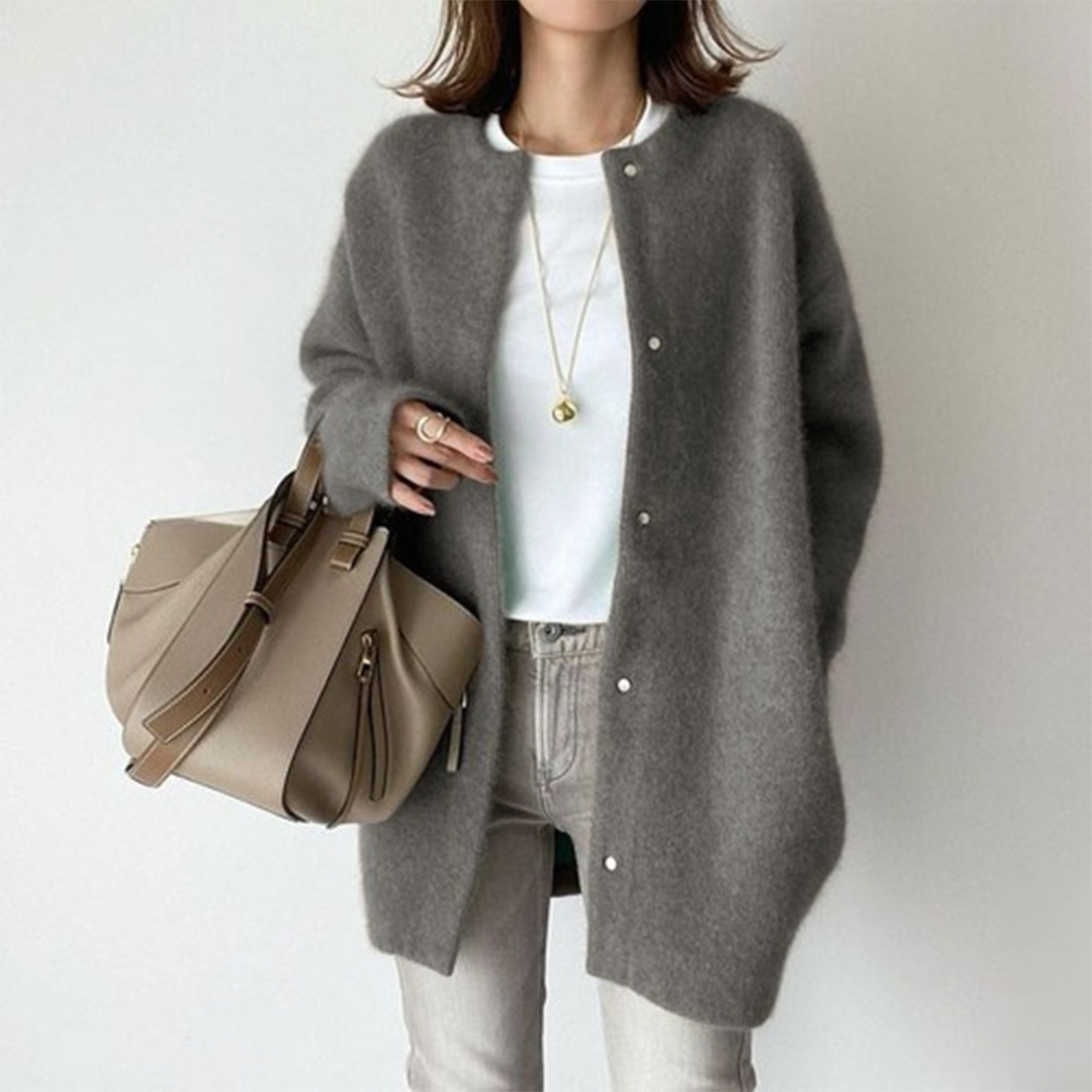 Gilet Femme Tricot Chaud et Élégant pour Automne Hiver