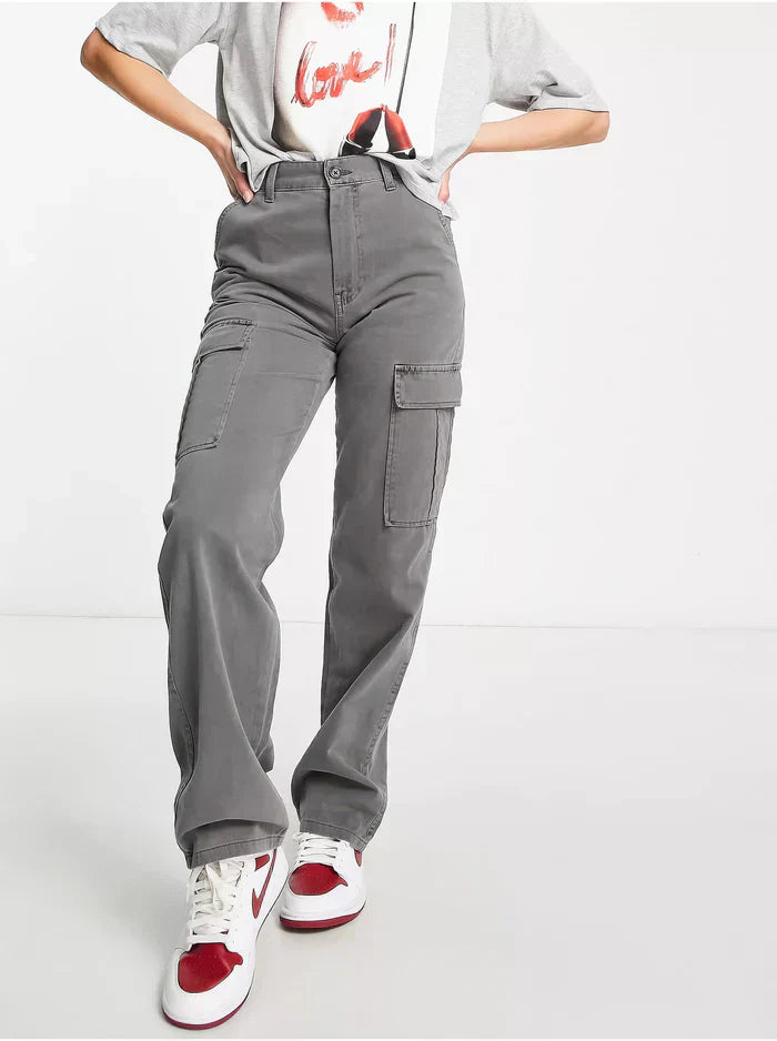 Pantalon Cargo Femme Pratique avec Poches pour Tous les Jours - PanierRoyale