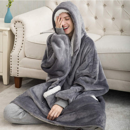 Sweat à Capuche Oversize Doux pour Hiver
