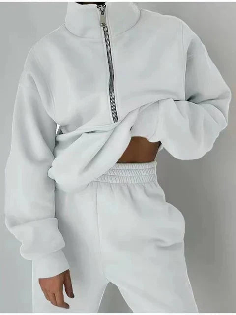 Survêtement de Sport Femme avec Zip et Manches Longues
