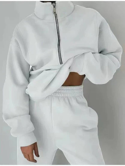 Survêtement de Sport Femme avec Zip et Manches Longues
