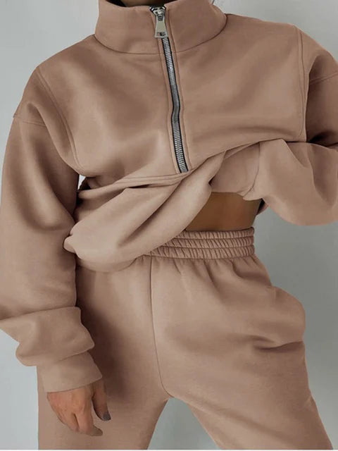 Survêtement de Sport Femme avec Zip et Manches Longues