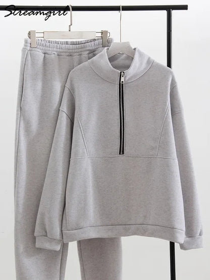 Survêtement de Sport Femme avec Zip et Manches Longues