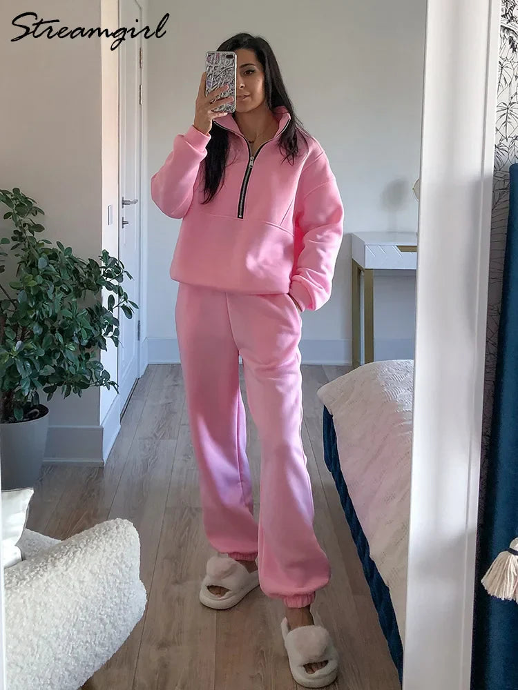 Survêtement de Sport Femme avec Zip et Manches Longues