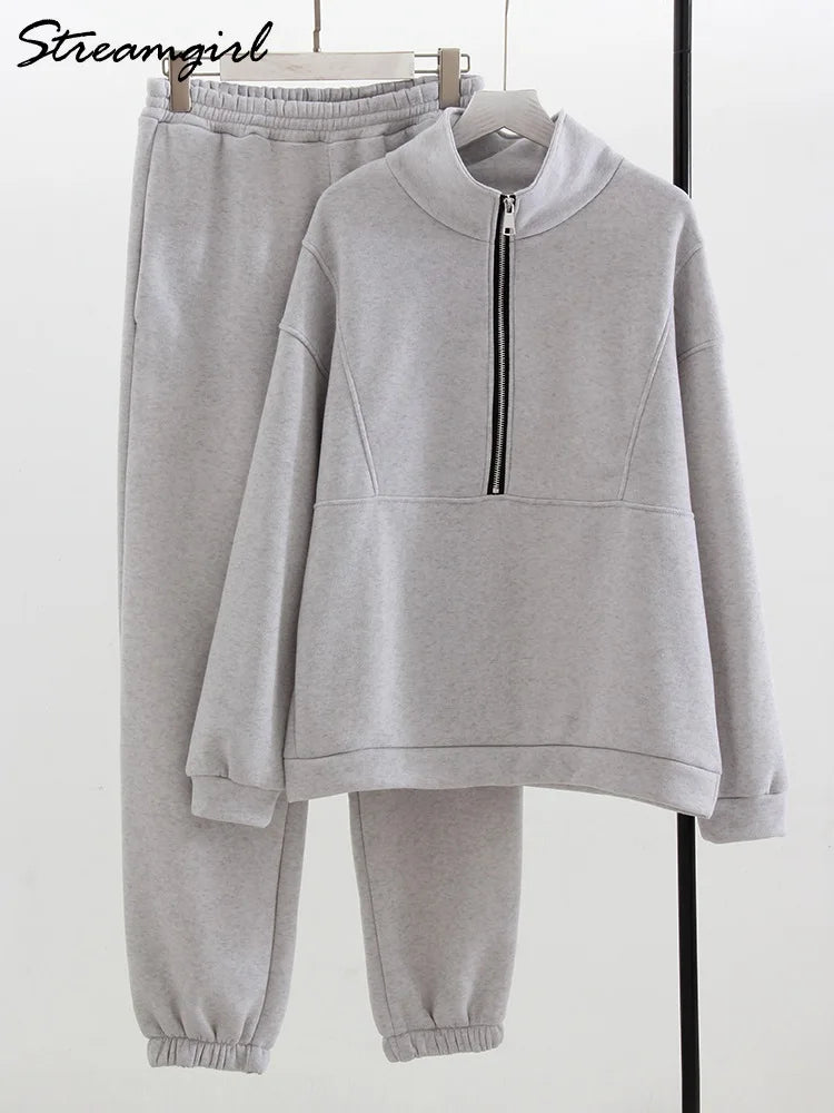Survêtement de Sport Femme avec Zip et Manches Longues