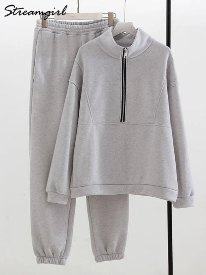 Survêtement de Sport Femme avec Zip et Manches Longues