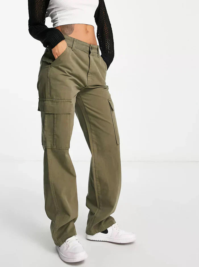 Pantalon Cargo Femme Pratique avec Poches pour Tous les Jours