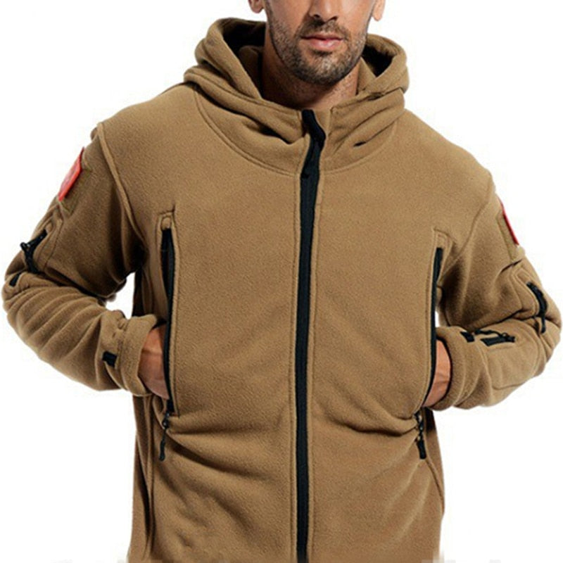 Veste Parka Homme Polaire avec Capuche et Poches Réglables - PanierRoyale