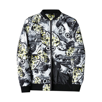 Blouson Streetwear Homme à Capuchon et Fermeture Éclair