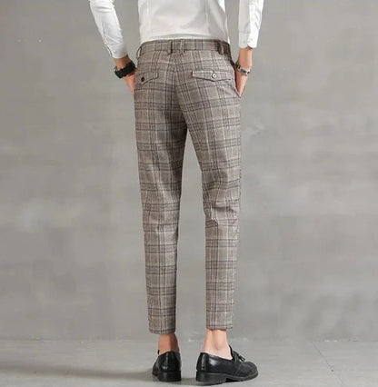 Pantalon Homme à Carreaux Confort Respirant et Taille Parfaite