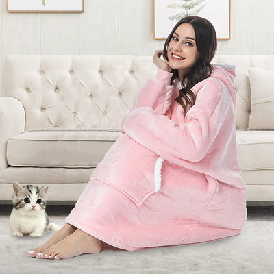 Pull Capuche Oversize avec Poches pour Hiver