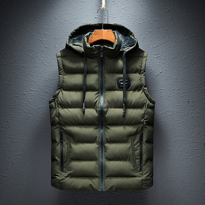 Gilet léger avec capuche amovible pour homme