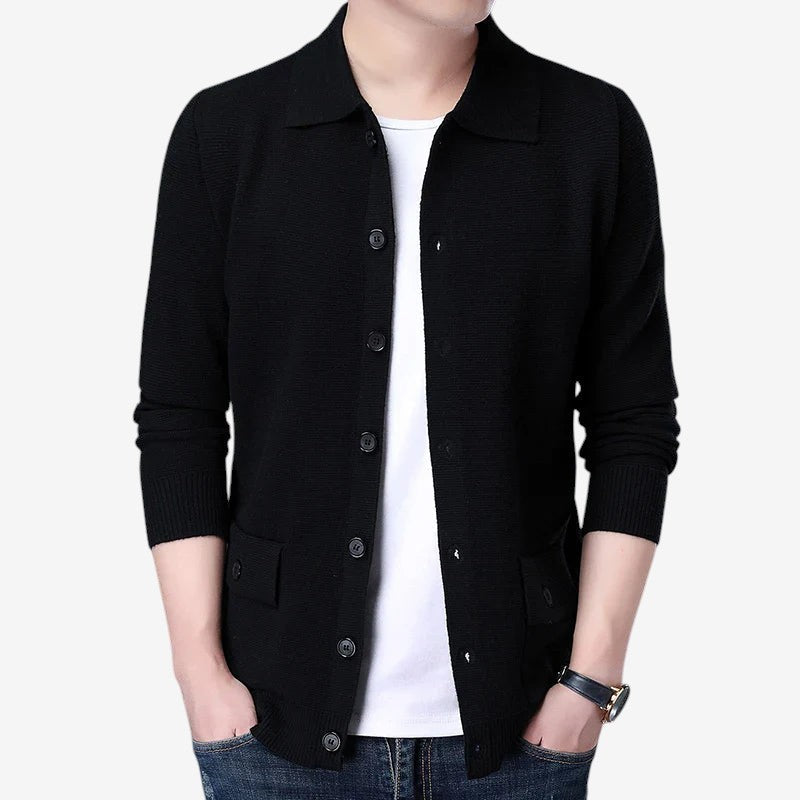 Cardigan Homme Chic à Manches Longues et Douillet