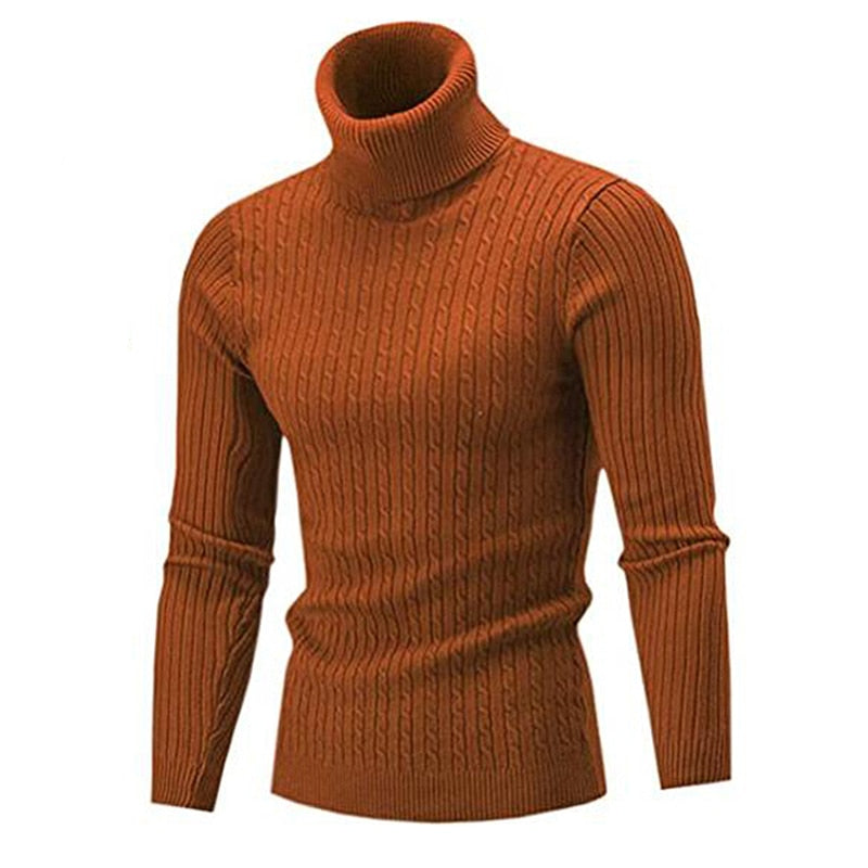Pull Homme Col Roulé Tricot Doux et Chaud