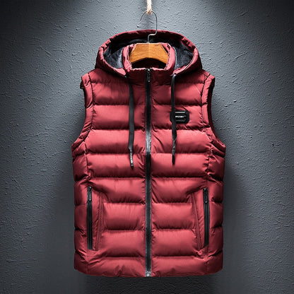 Gilet léger avec capuche amovible pour homme