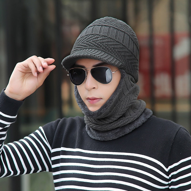 Bonnet Hiver avec Cagoule Intérieure Chaude