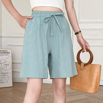 Short Décontracté Jaune Citron pour Femme