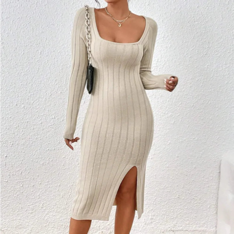 Robe Soirée Élégante avec Décolleté Profond