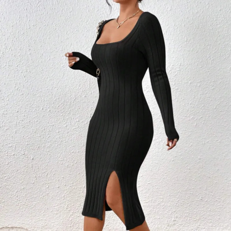 Robe Soirée Élégante avec Décolleté Profond - PanierRoyale